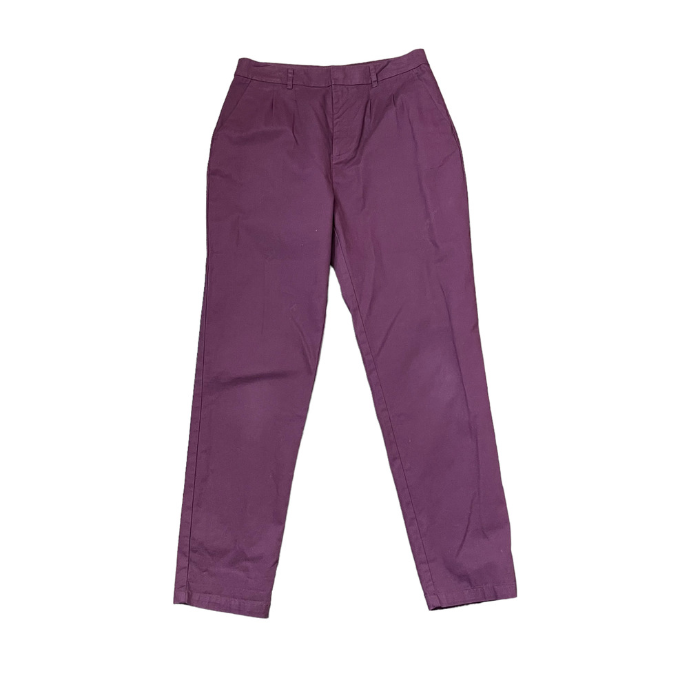 Forever 21 Pants Size 27 Wine 100% Cotton Pleated Womens 27X27.5